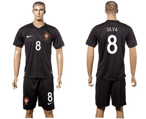 Portugal #8 Silva SEC Away Soccer Country Jersey - Click Image to Close